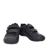 Boys J8430a Wader Double Velcro Shoe In Blk Leather