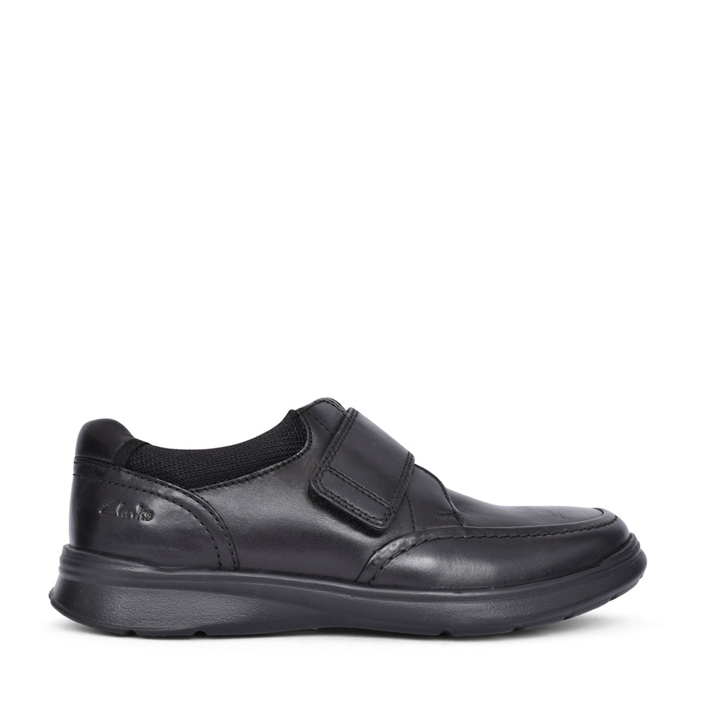 Men's Cotrell Strap Leather G-fit Shoe In Blk Leather