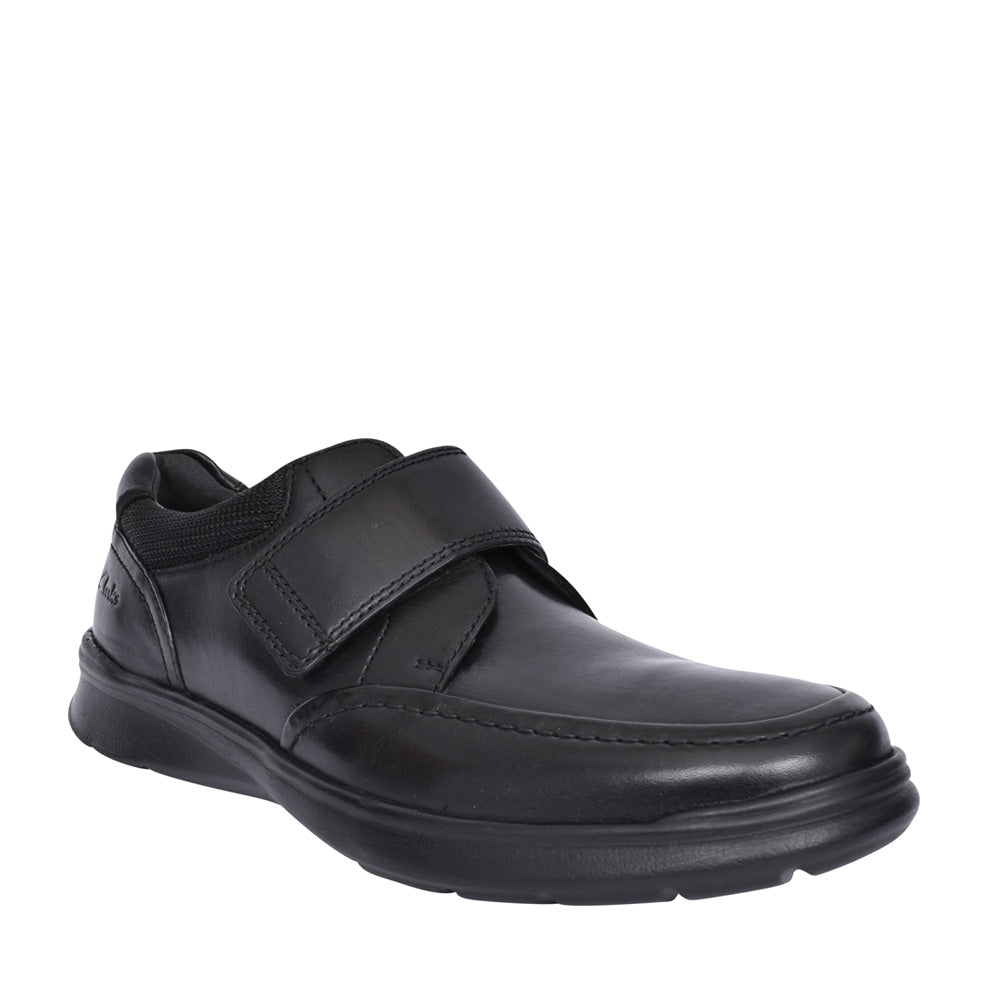 Men's Cotrell Strap Leather G-fit Shoe In Blk Leather
