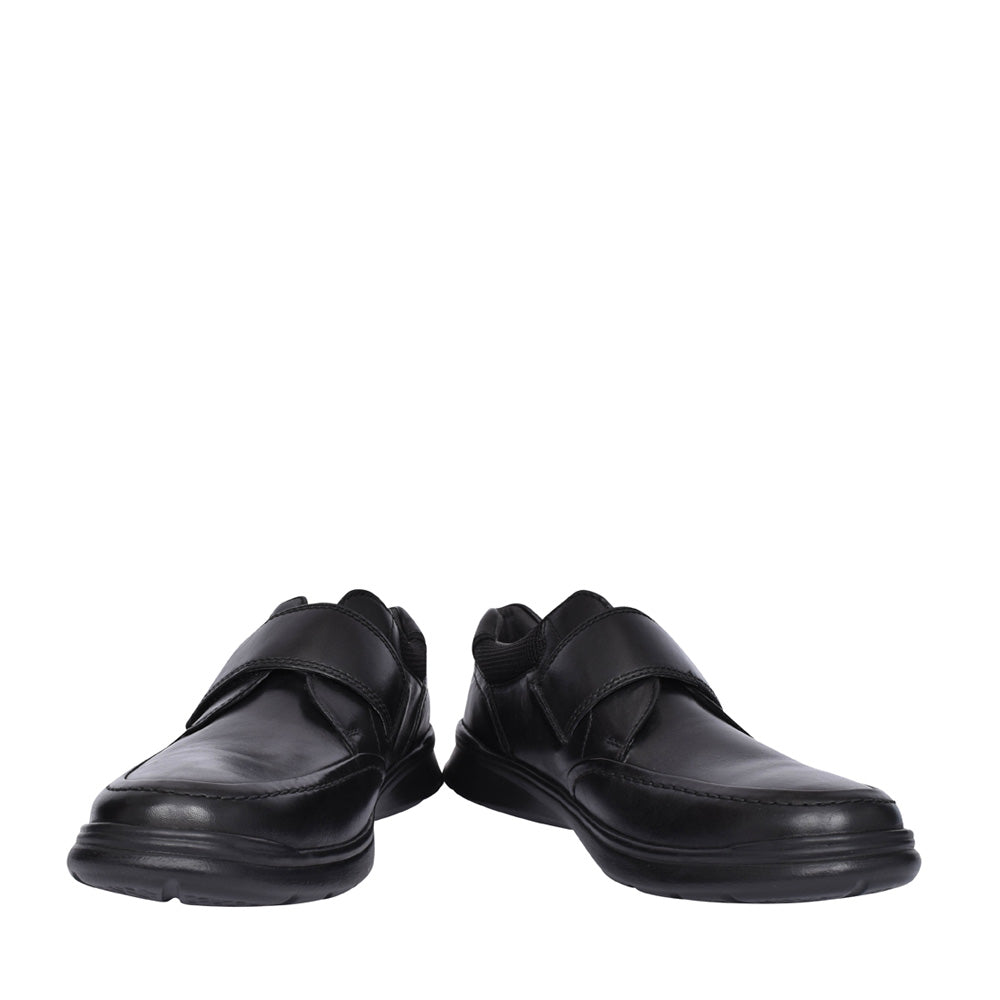 Men's Cotrell Strap Leather G-fit Shoe In Blk Leather