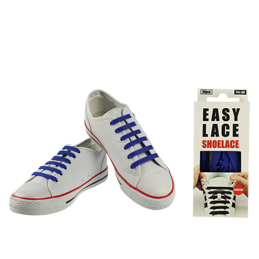 Eas110 Boxed Flat Silicone Laces In Blue