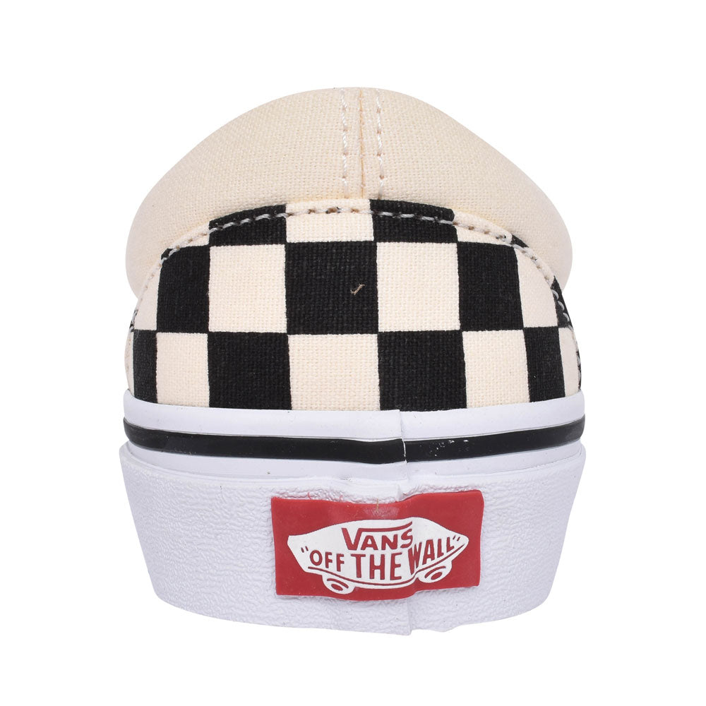 Unisex Classic Slip Checkerboard Shoe In White