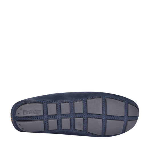 Mens Monty Suede Moccasin Slipper In Navy