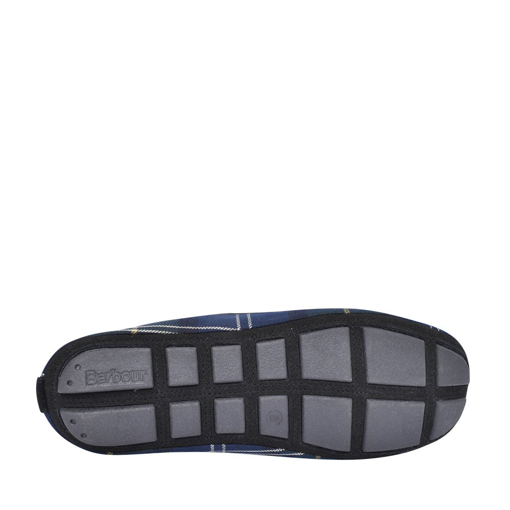Mens Monty Moccasin Slipper In Seaweed Tartan