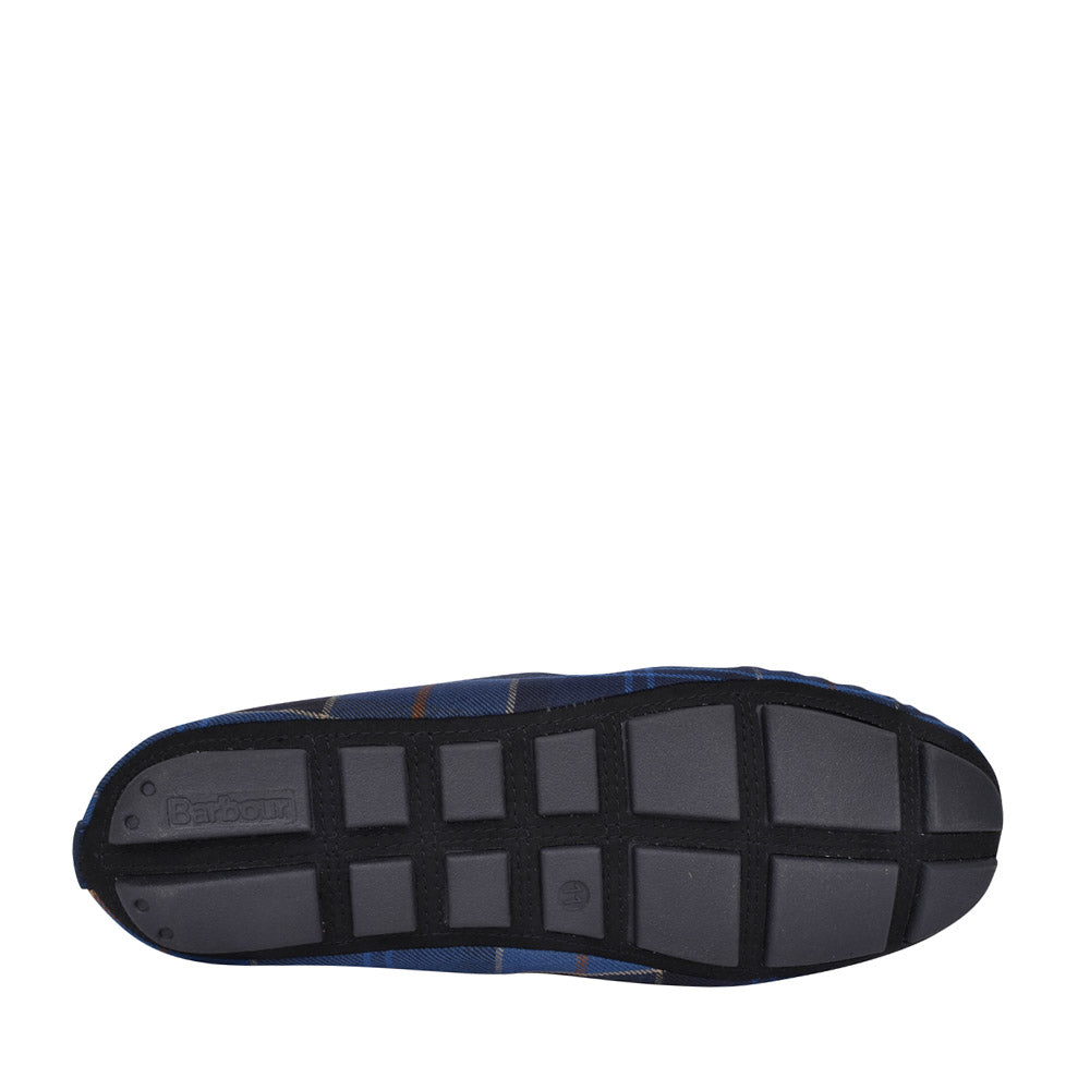 Men's Monty Suede Moccasin Slipper In Midnight Tartan