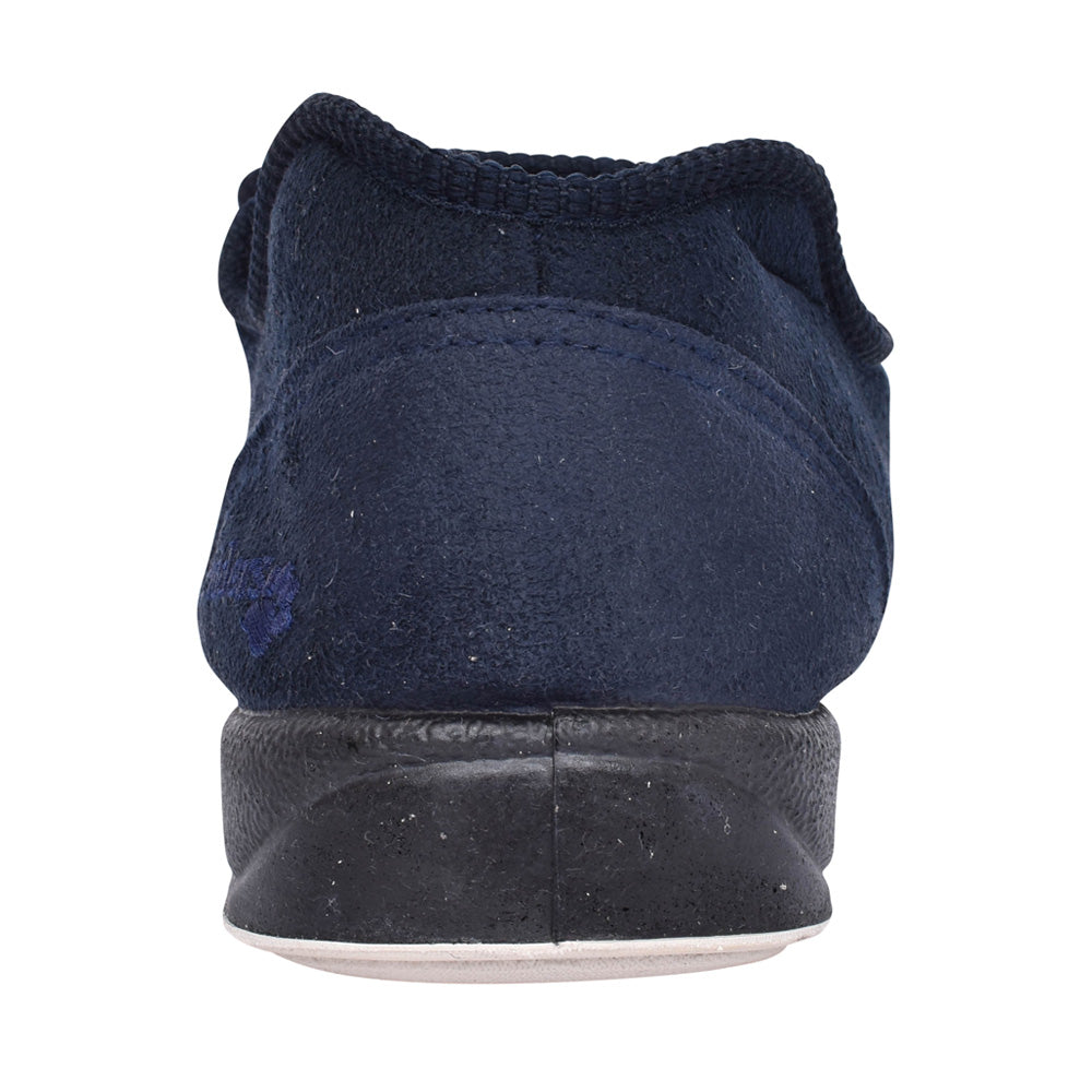 Mens Peter 499 Wide Fit Velcro Slipper In Navy