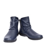 Ladies Whisper Wide Fit Leather Ankle Boot In Navy