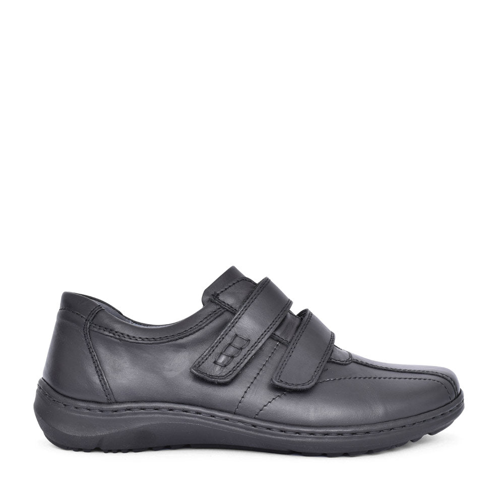 Mens 478301 Herwig H Fit Velcro Shoe In Black