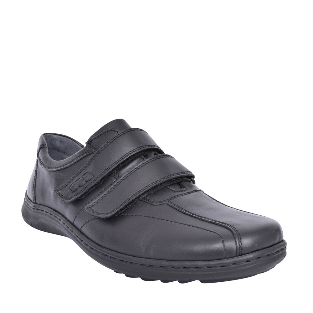 Mens 478301 Herwig H Fit Velcro Shoe In Black