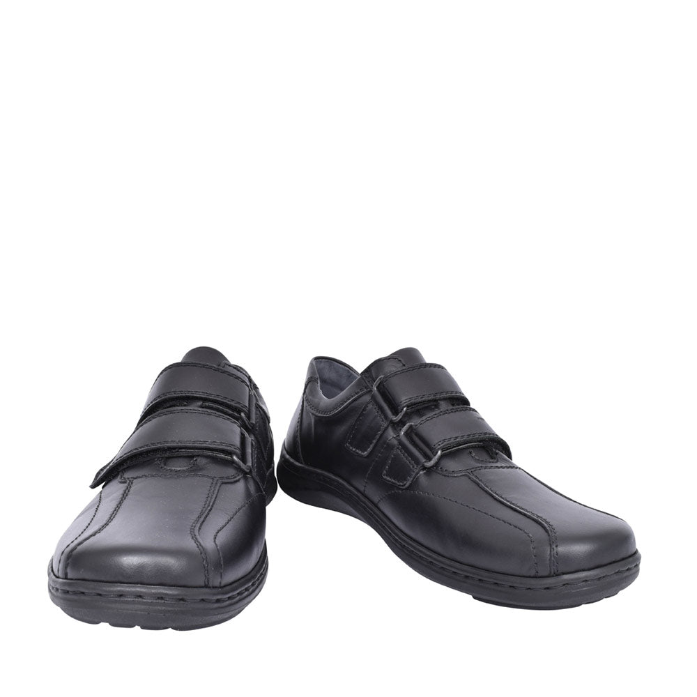 Mens 478301 Herwig H Fit Velcro Shoe In Black