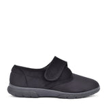 Mens Daniel 2v Extra Wide Velcro Slipper In Black