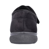 Mens Daniel 2v Extra Wide Velcro Slipper In Black