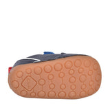 Boys Tiny Sky Navy Leather Velcro Shoe In Kids F Fit