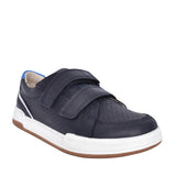 Boys Fawn Solo Navy Leather Velcro Shoe In Kids F Fit