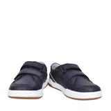 Boys Fawn Solo Navy Leather Velcro Shoe In Kids H Fit