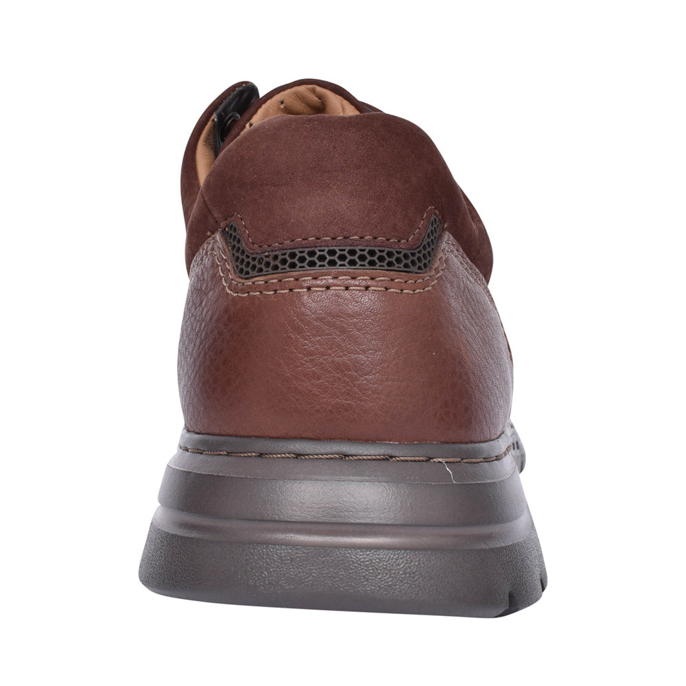 Mens Un Brawley Lace Leather H-fit Shoe In Brown