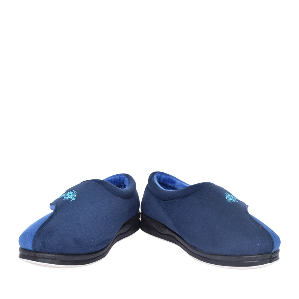 Ladies Hug 424n Wide Fit Slipper In Blue