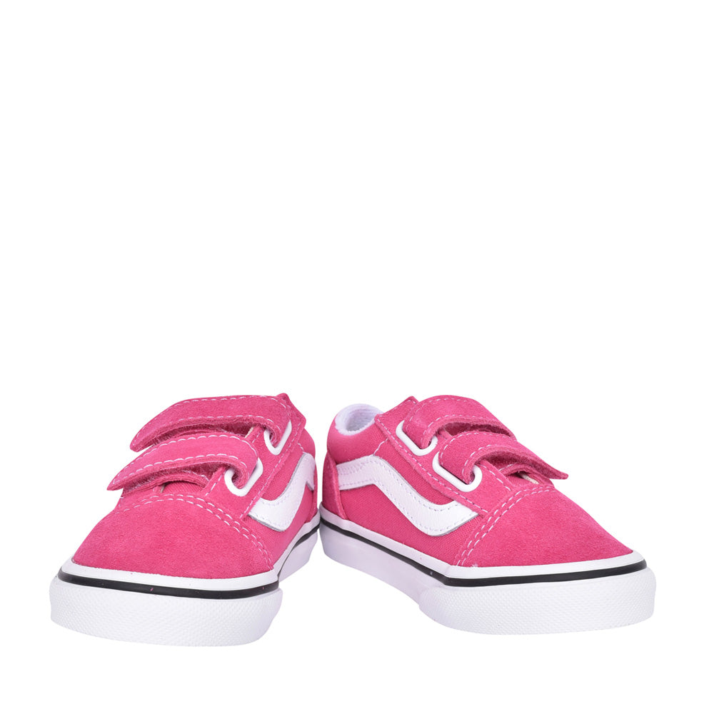 Girls Toddler Old Skool Velcro Shoe In Pink