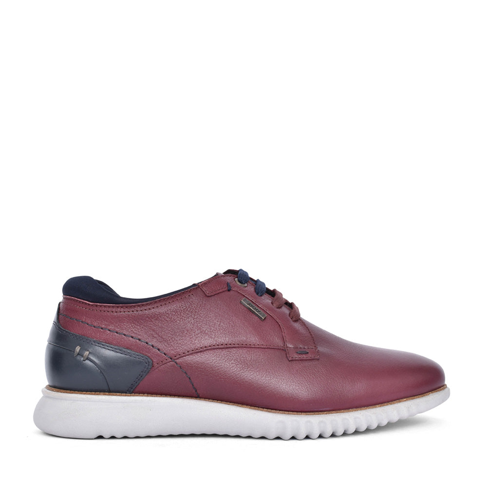 Mens Corvette Laced Shoe In Burgandy