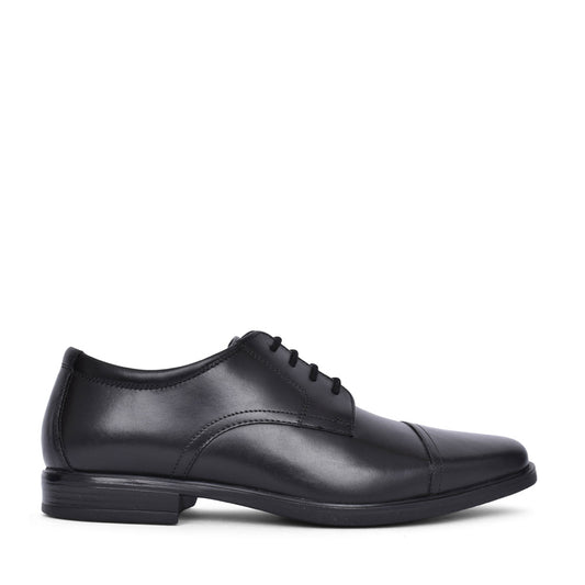 Men's Howard Cap Leather G-fit Laced Shoe In Blk Leather