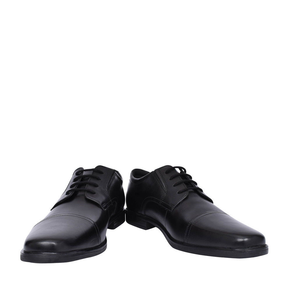 Men's Howard Cap Leather G-fit Laced Shoe In Blk Leather