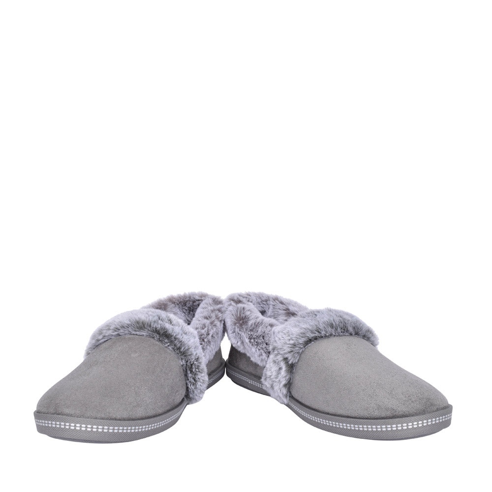 Ladies 32777 Cozy Campfire Slipper In Grey
