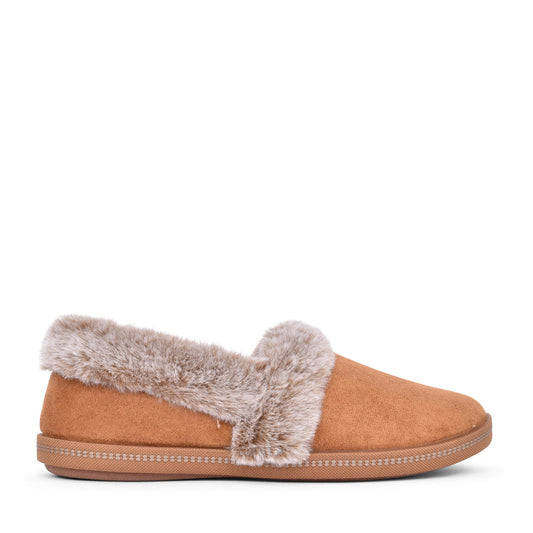 Ladies 32777 Cozy Campfire Slipper In Tan