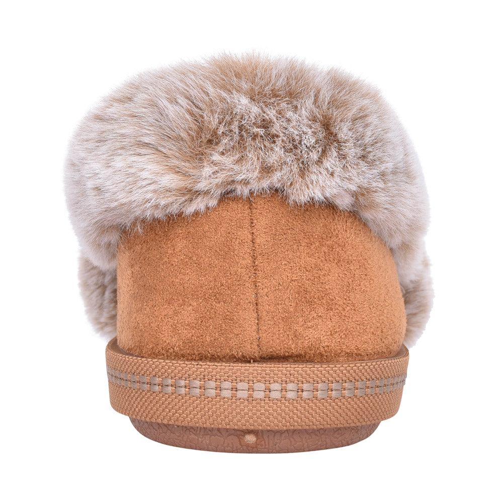 Ladies 32777 Cozy Campfire Slipper In Tan