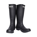 Mens Bede Tartan Lined Welly Boot In Black