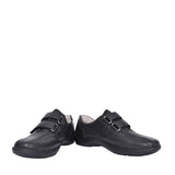Ladies 496301 Henni H-fit Velcro Shoes In Blk Leather