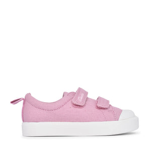 Girls City Bright Pink Canvas Shoe In Kids F Fit