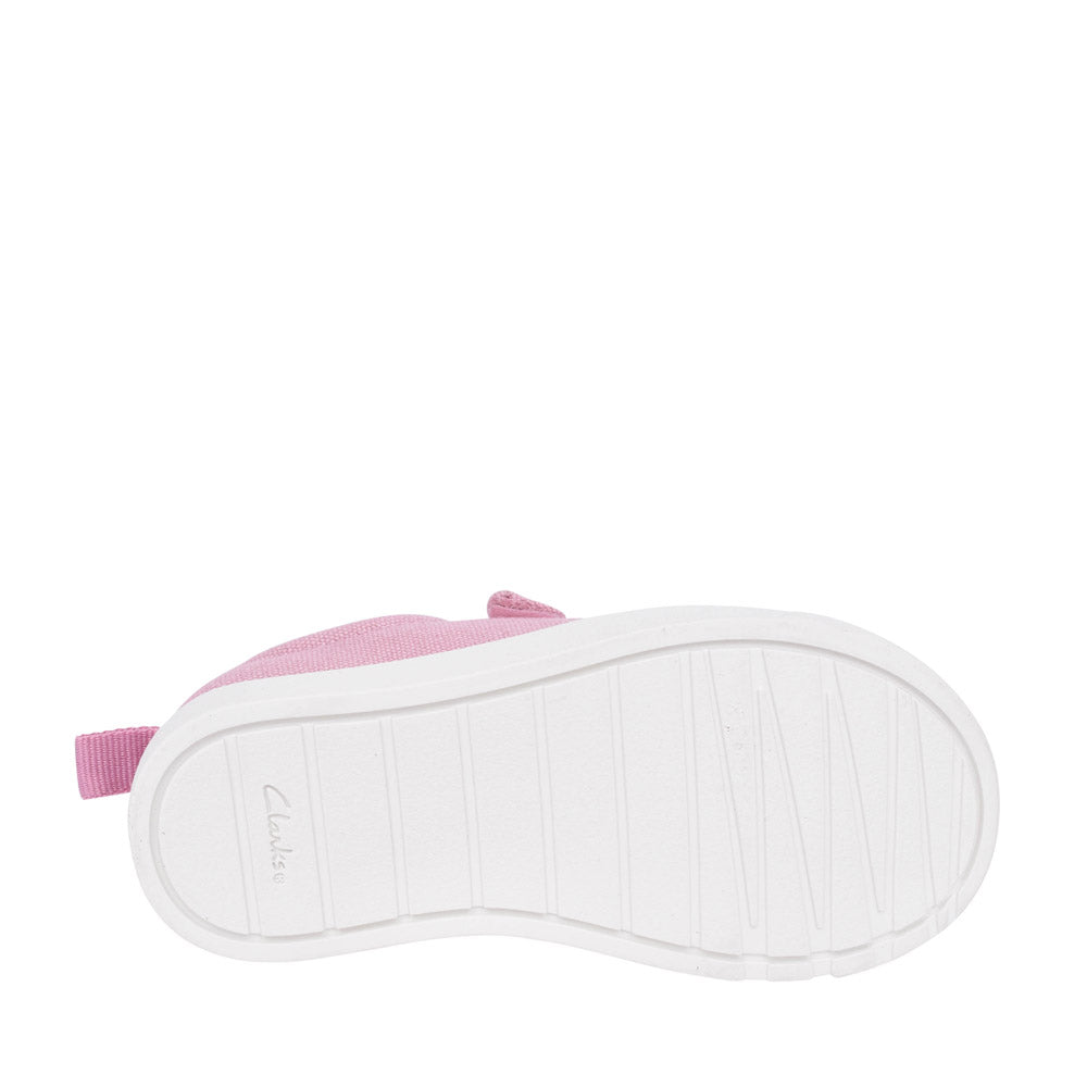 Girls City Bright Pink Canvas Shoe In Kids G Fit