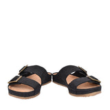 Ladies Brookleigh Sun Leather D-fit Mule In Black
