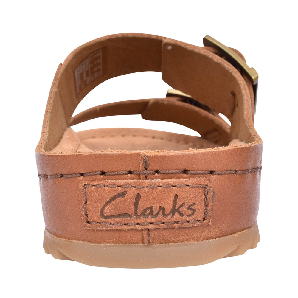 Ladies Brookleigh Sun Leather D-fit Mule In Dark Tan
