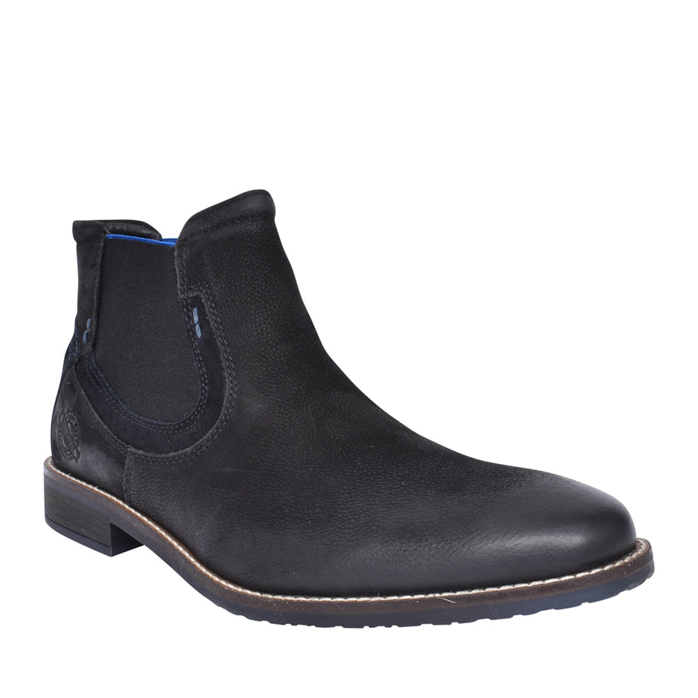 Mens Santos Slip On Ankle Boot In Black