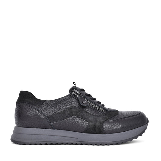 Ladies H-vicky 752002 Trainer In Blk Leather