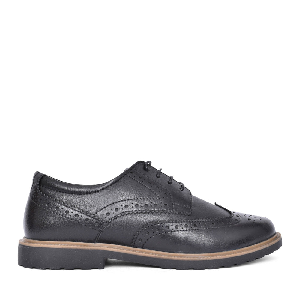Girls Verity Laced Brogue In Black