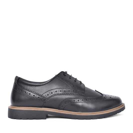 Girls Verity Laced Brogue In Black