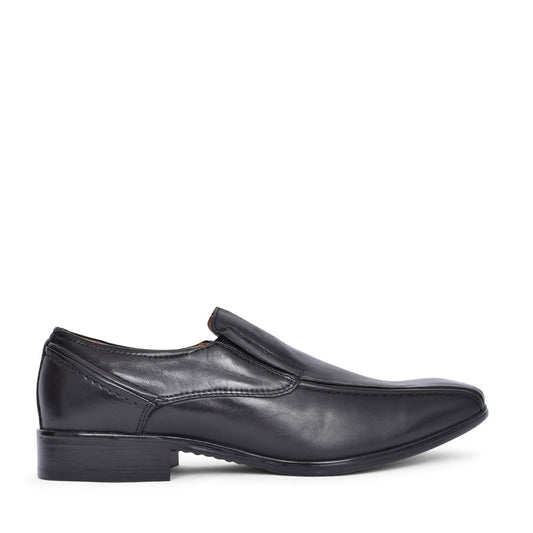 Mens Deegan Leather Slip-on Shoe In Black