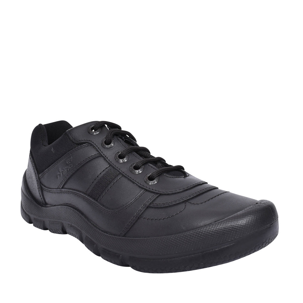 Boys Rhino Sherman Leather Velcro Shoe In Kids F Fit