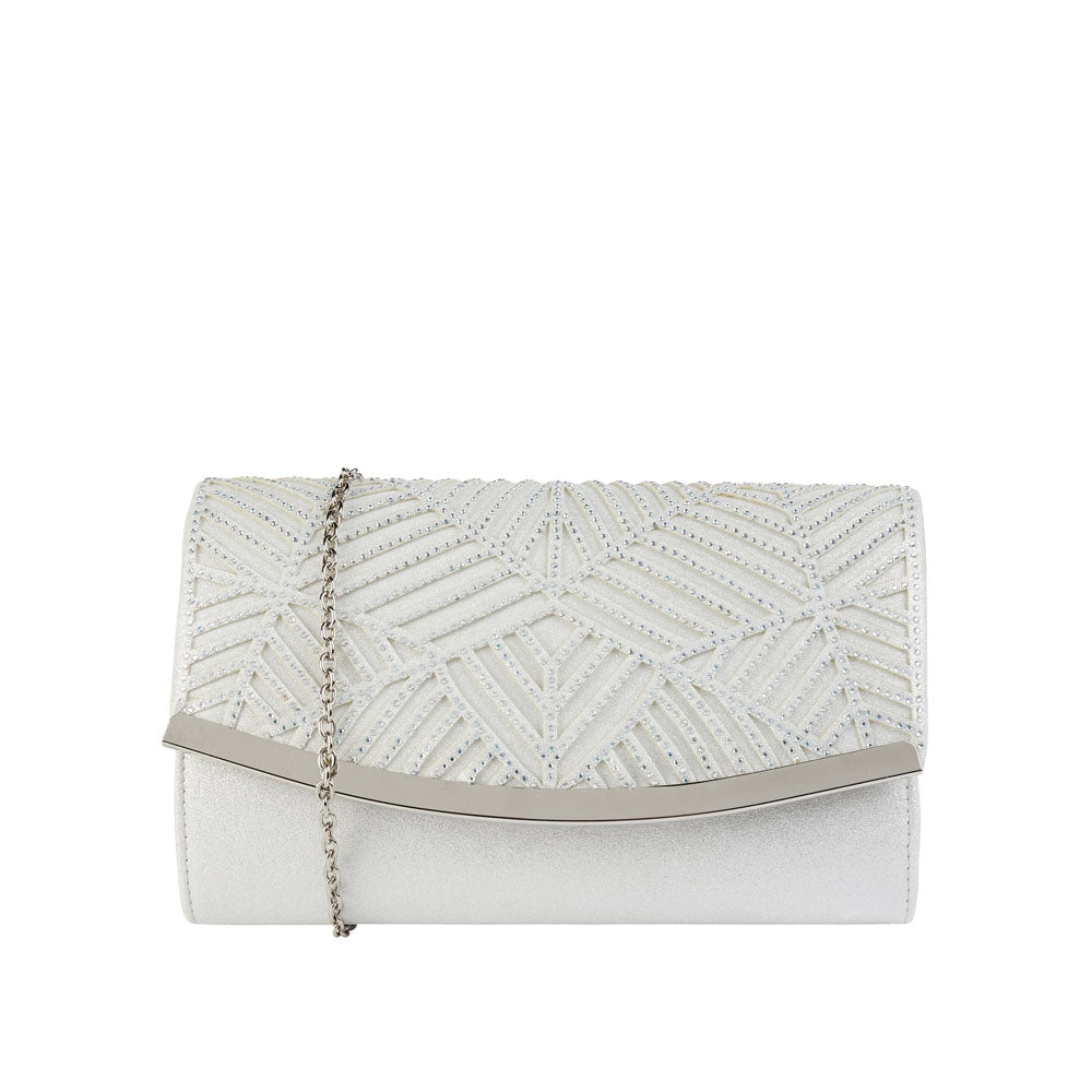 Ladies Ulg035 Nara Clutch Bag In White