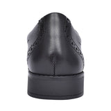 Girls Aubrie Tap Black Leather Brogue In Kids F Fit