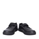 Boys Black Leather Velcro Shoe In Kids G Fit