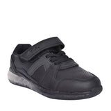 Boys Spark Beam Black Leather Trainer In Kids F Fit