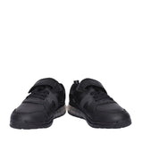 Boys Spark Beam Black Leather Trainer In Kids F Fit