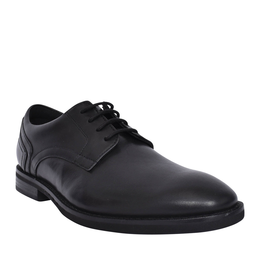 Mens Un Hugh Lace Leather G-fit Shoe In Blk Leather