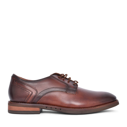 Mens Un Hugh Lace Leather G-fit Shoe In Brown