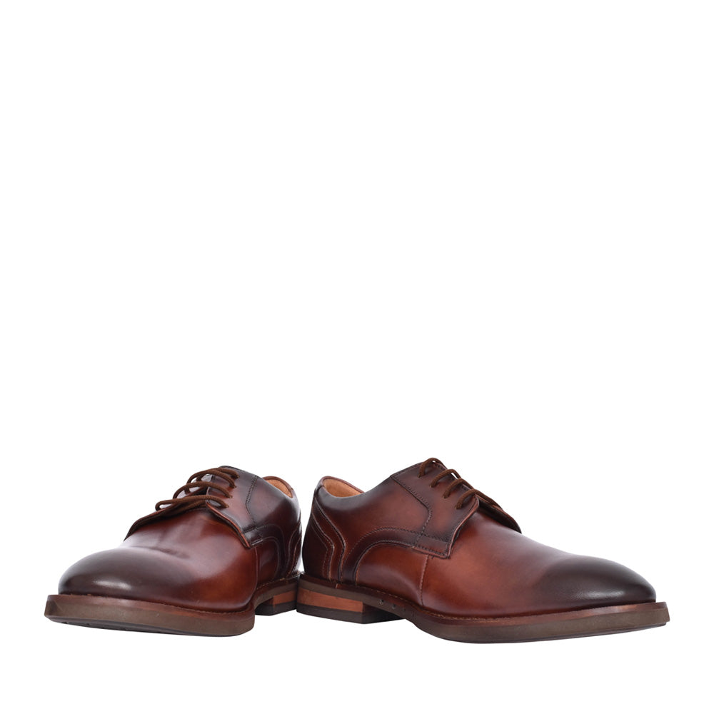 Mens Un Hugh Lace Leather G-fit Shoe In Brown