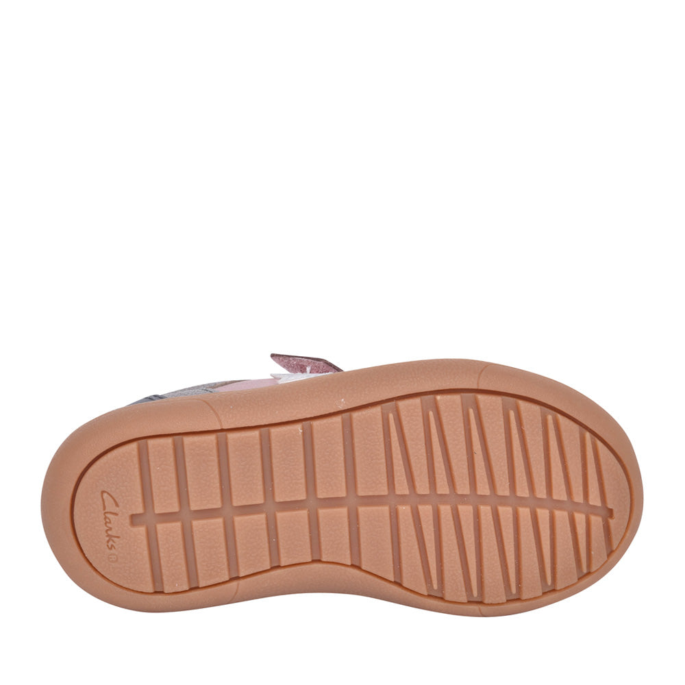 Girls Flash Print Pink Combi Shoe In Kids F Fit