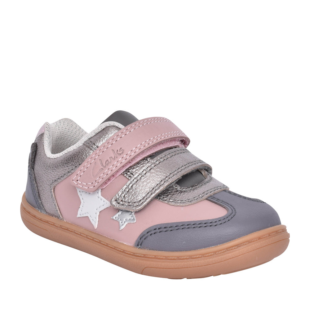 Girls Flash Print Pink Combi Shoe In Kids G Fit